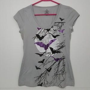Bat / Halloween Theme Shirt Gray